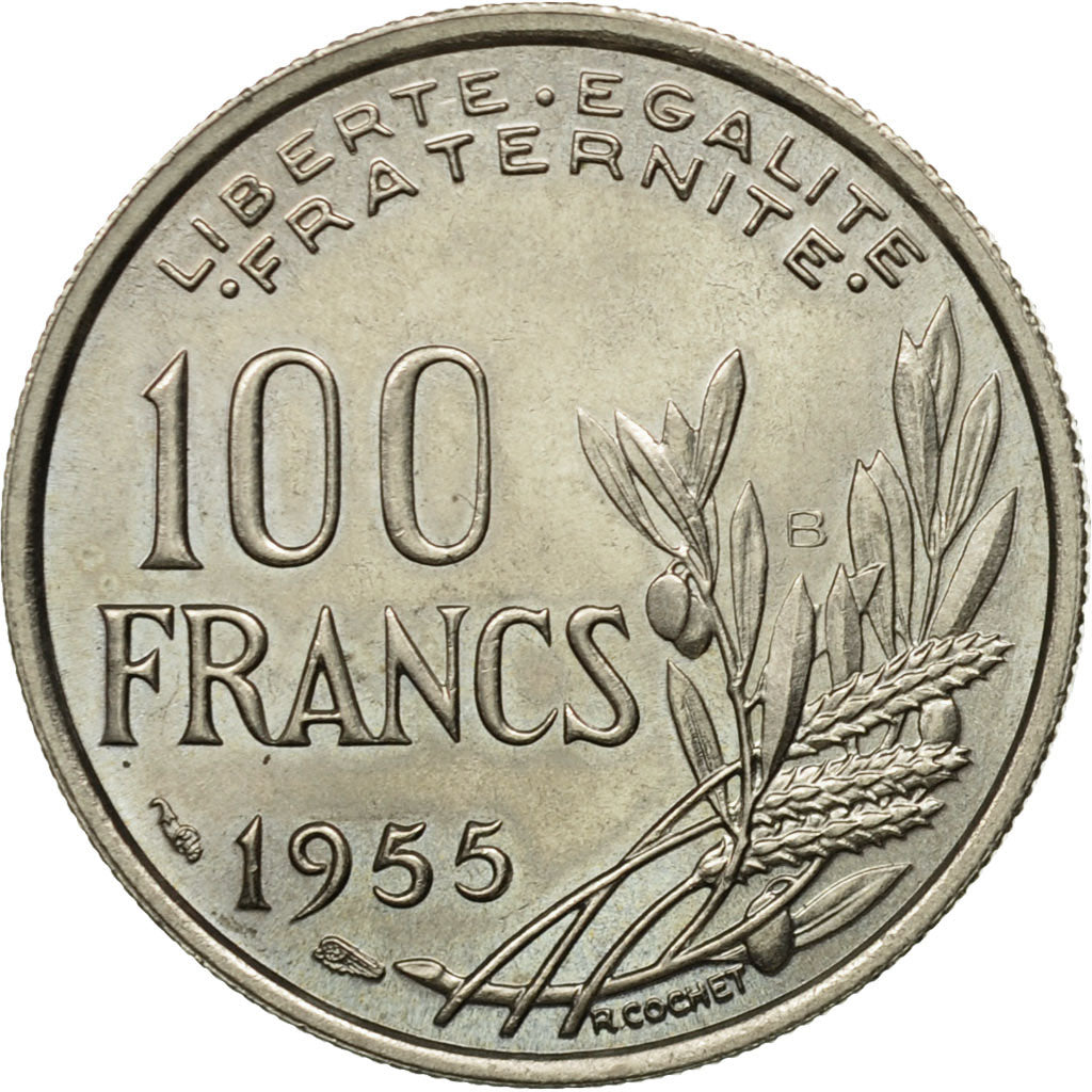 Coin, France, Cochet, 100 Francs, 1955, Beaumont - Le Roger, AU(50-53)
