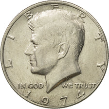 Coin, United States, Kennedy Half Dollar, Half Dollar, 1974, U.S. Mint