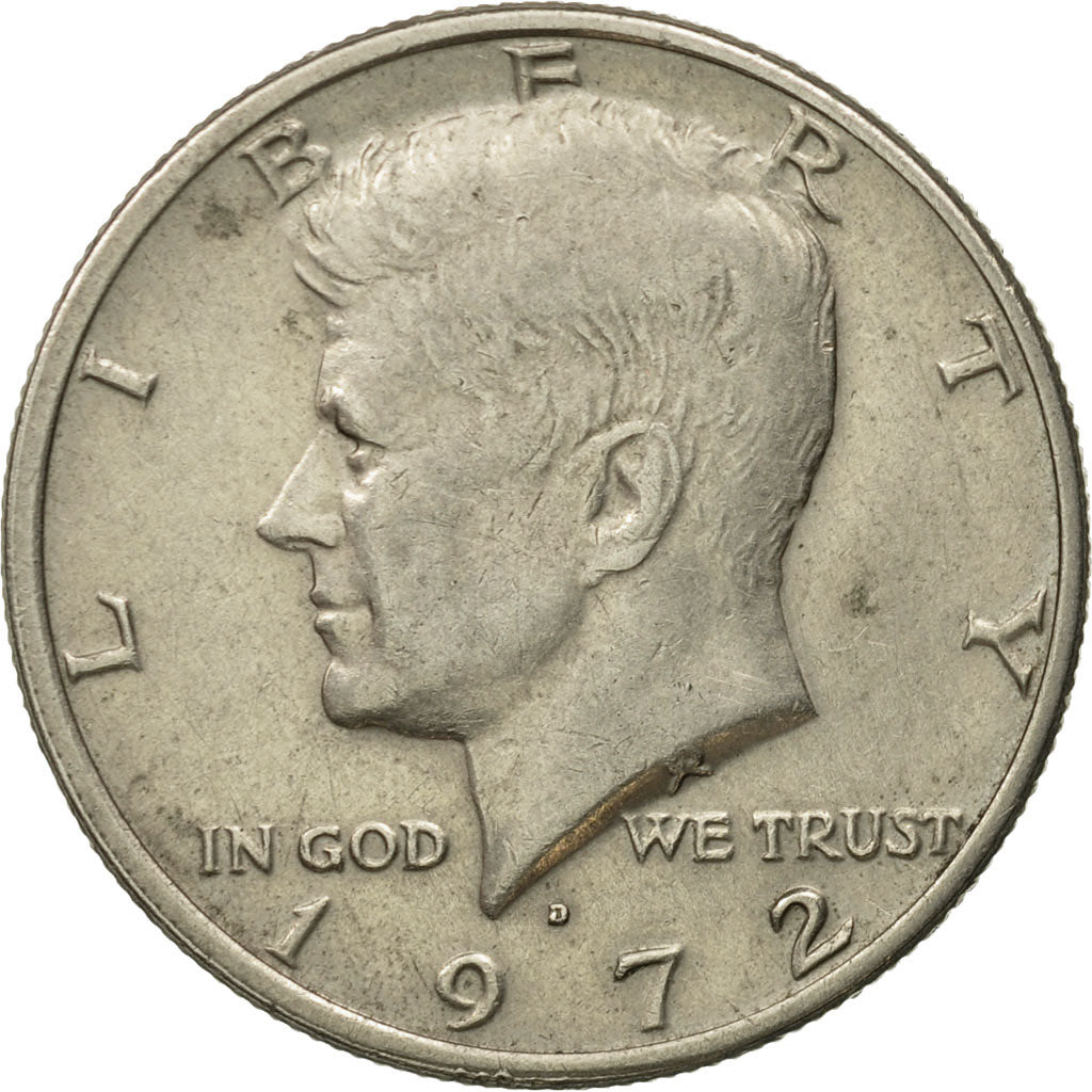 Coin, United States, Kennedy Half Dollar, Half Dollar, 1972, U.S. Mint, Denver