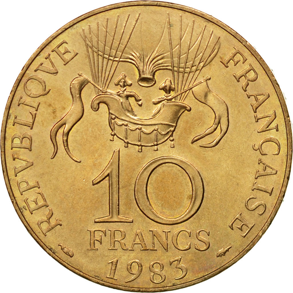 Munten, Frankrijk, La conquête, 10 Francs, 1983, PR, Nickel-Bronze, KM:952
