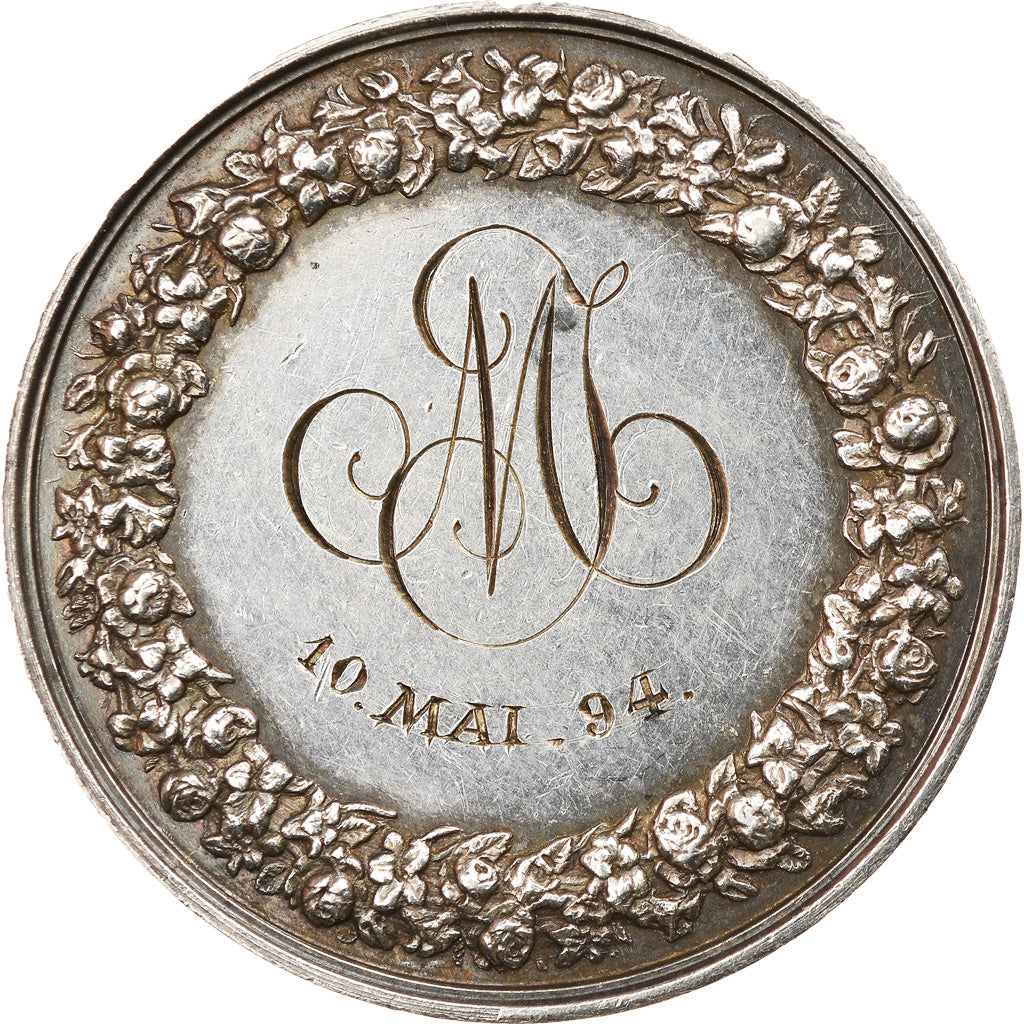 France, Medal, Noces, Mariage, Religion, 1894, AU(55-58), Silver