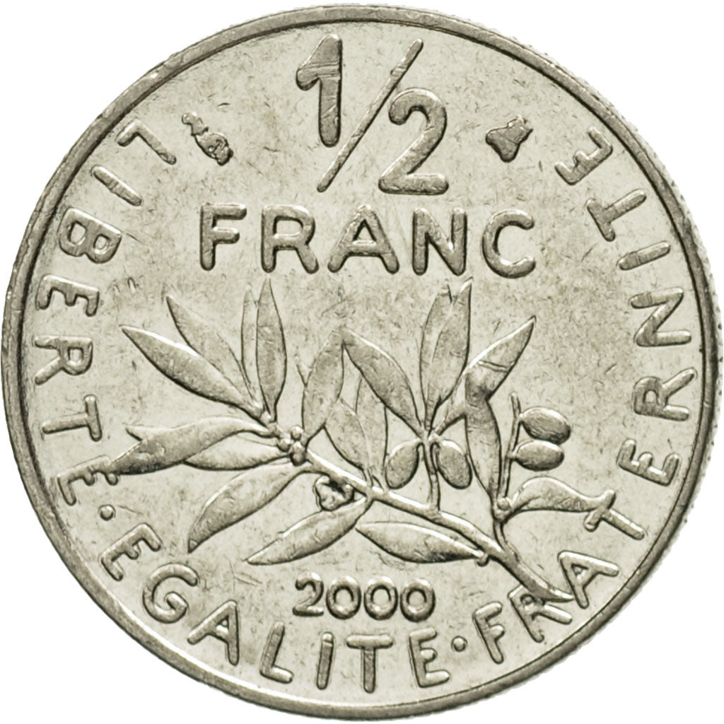 Moneta, Francia, Semeuse, 1/2 Franc, 2000, Paris, SPL, Nichel, KM:931.1