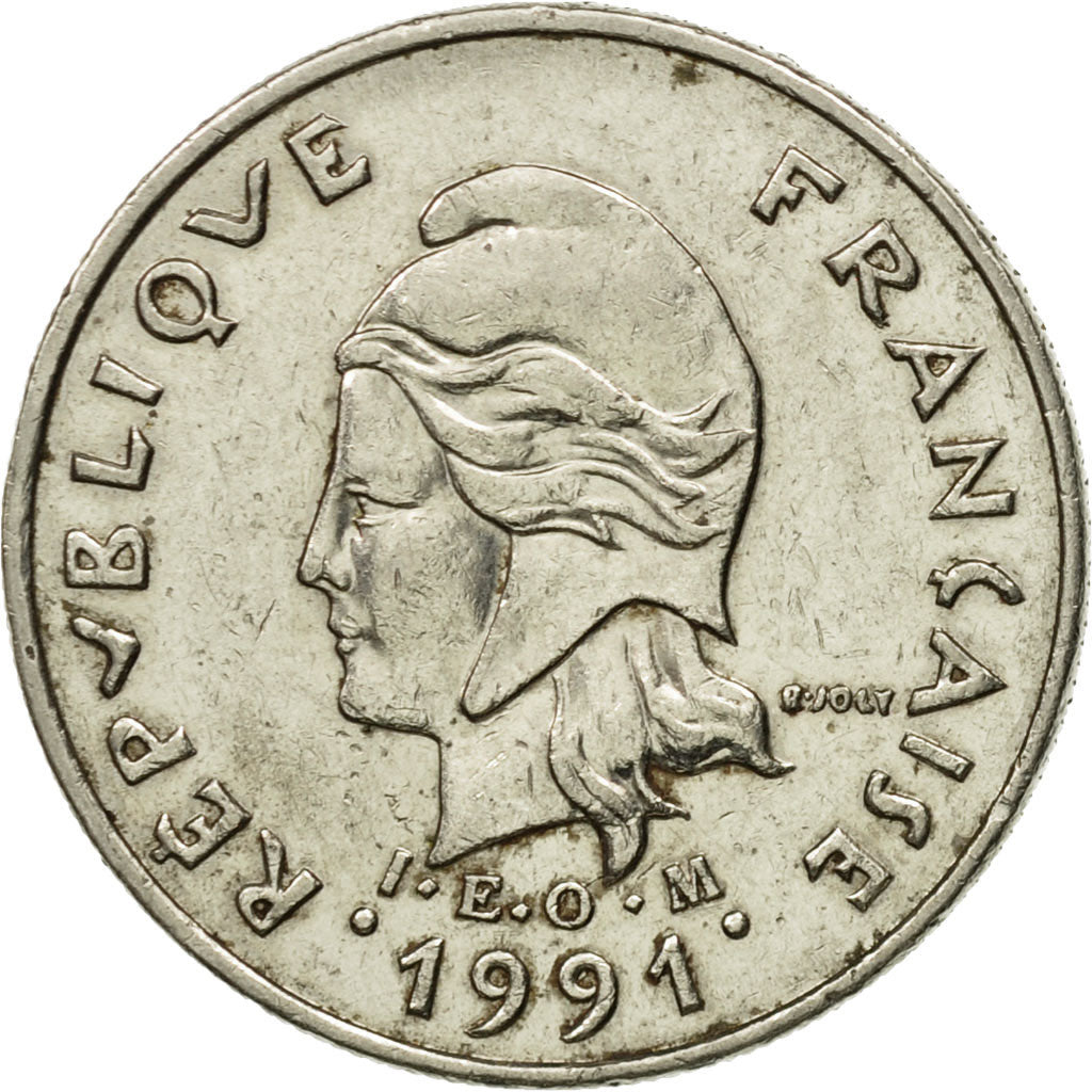 Münze, Neukaledonien, 10 Francs, 1991, Paris, SS, Nickel, KM:11