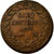 Monnaie, Monaco, Honore V, 5 Centimes, Cinq, 1837, Monaco, TTB, Cast Brass
