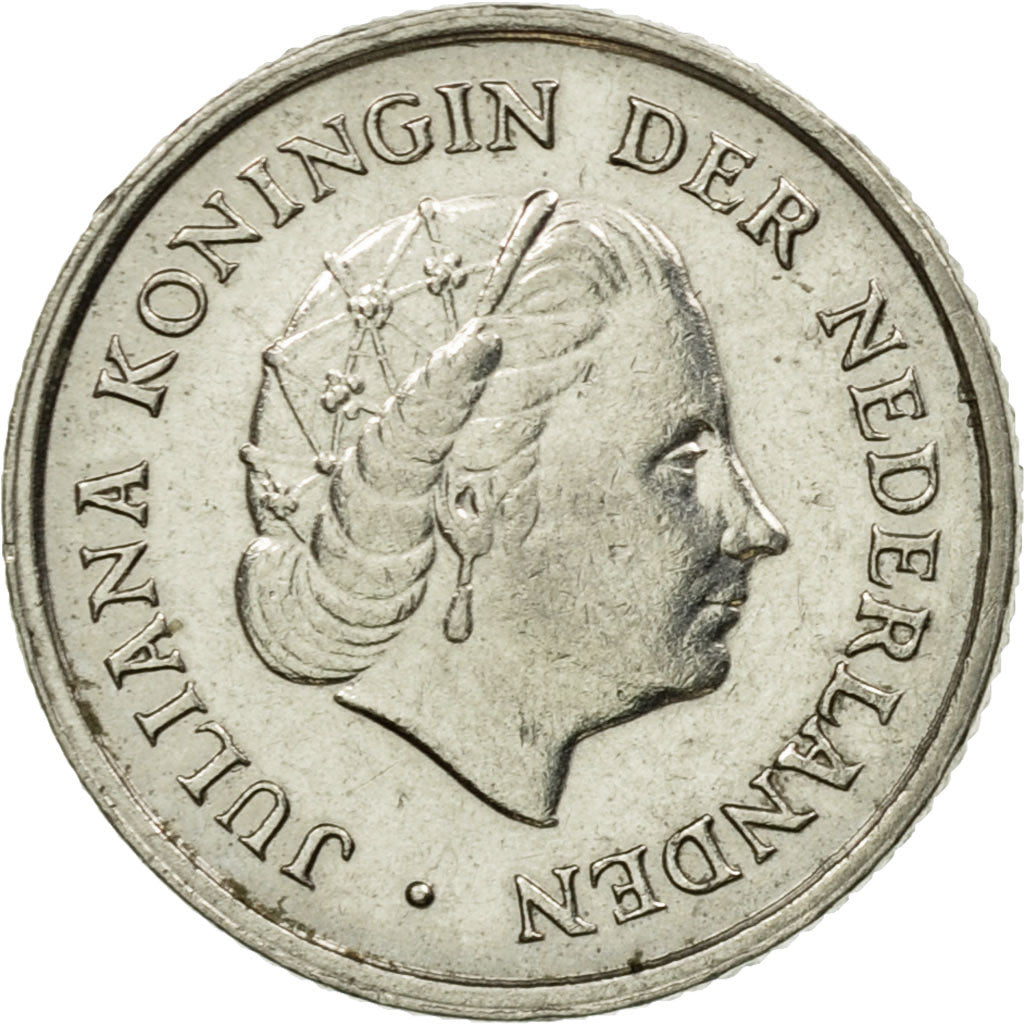 Münze, Niederlande, Juliana, 10 Cents, 1970, VZ, Nickel, KM:182