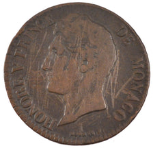 Monaco, 5 Centimes, 1837, Monte Carlo, VF(20-25), Copper, Gadoury #102, 9.12