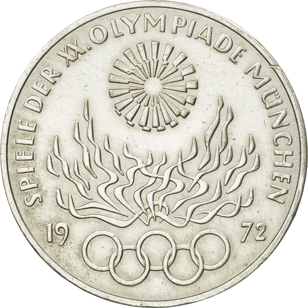 Coin, GERMANY - FEDERAL REPUBLIC, Munich Olympics, 10 Mark, 1972, Hamburg