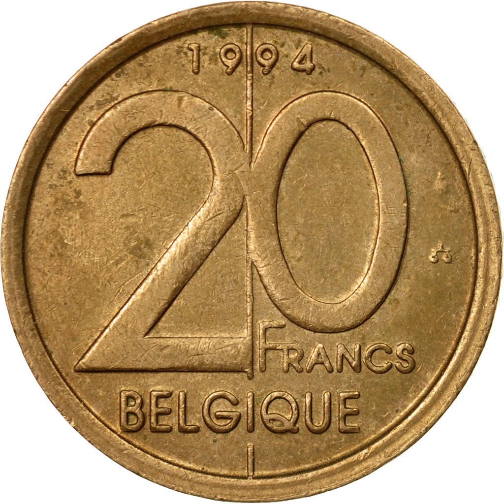 Coin, Belgium, Albert II, 20 Francs, 20 Frank, 1994, Brussels, VF(20-25)