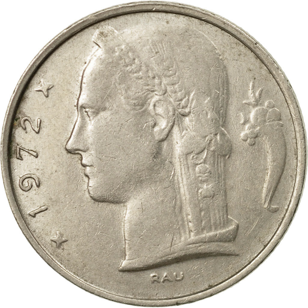 Munten, België, 5 Francs, 5 Frank, 1972, Brussels, ZF, Copper-nickel, KM:134.1