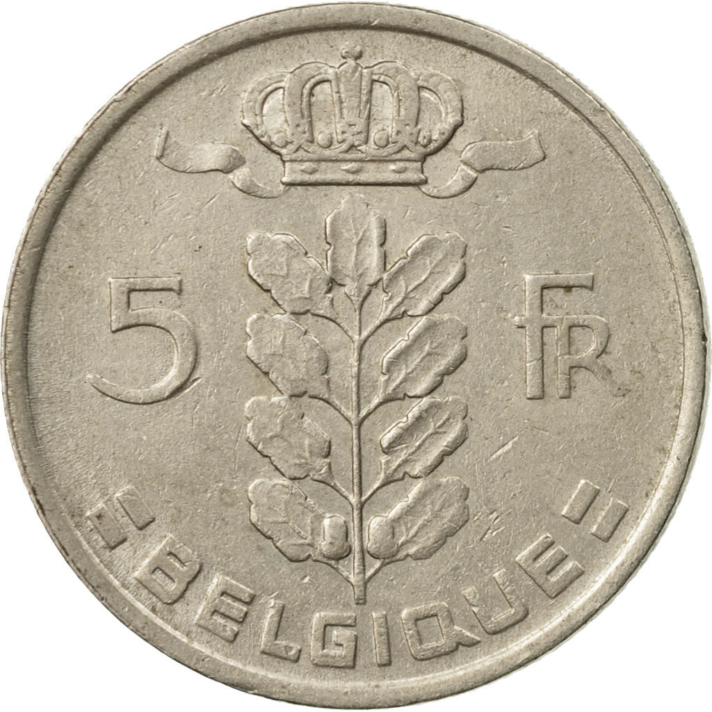 Munten, België, 5 Francs, 5 Frank, 1972, Brussels, ZF, Copper-nickel, KM:134.1