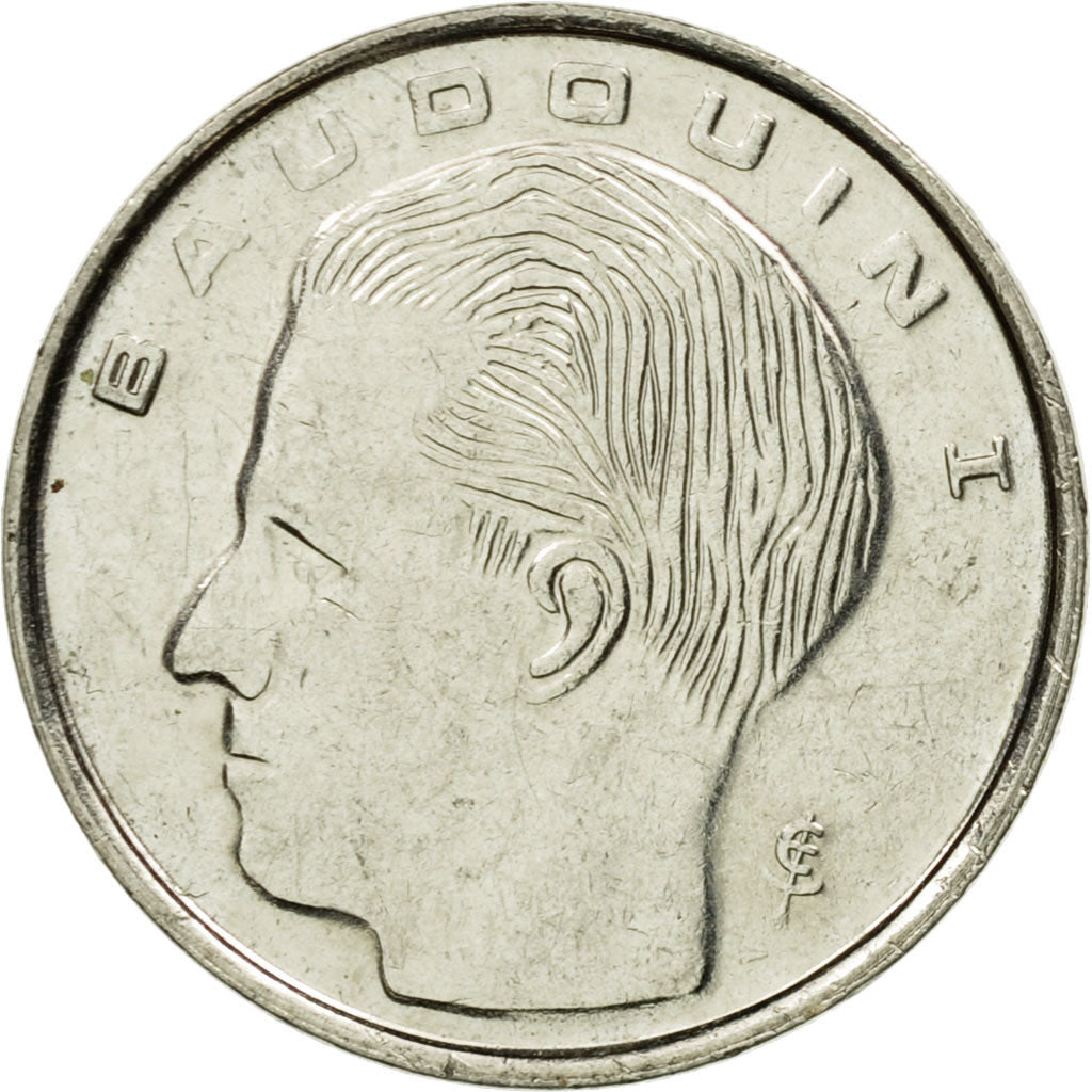 Münze, Belgien, Franc, 1989, Brussels, SS+, Nickel Plated Iron, KM:170