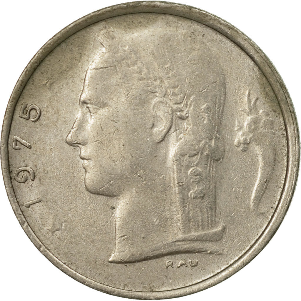 Moneta, Belgia, Franc, 1975, Brussels, VF(20-25), Miedź-Nikiel, KM:143.1