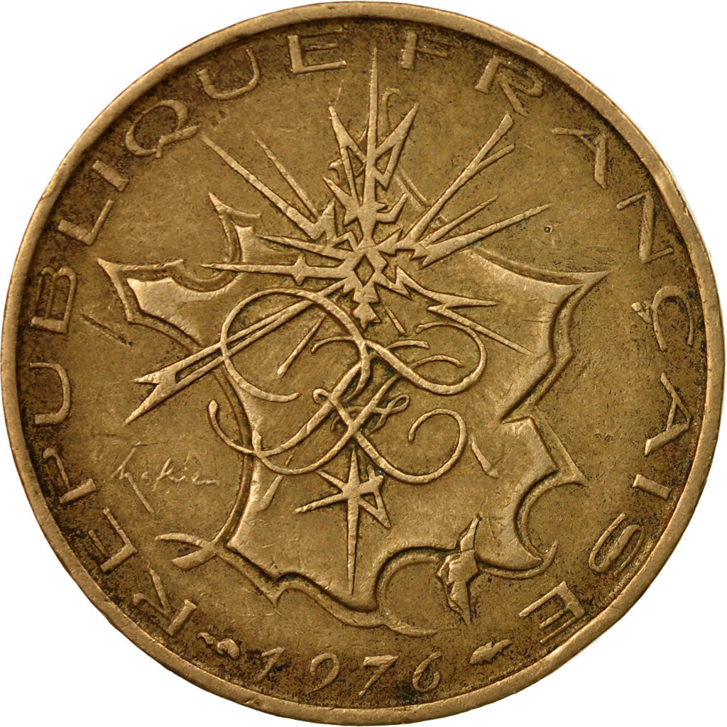 Coin, France, Mathieu, 10 Francs, 1976, Paris, EF(40-45), Nickel-brass, KM:940