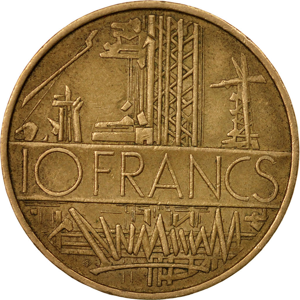 Coin, France, Mathieu, 10 Francs, 1976, Paris, EF(40-45), Nickel-brass, KM:940
