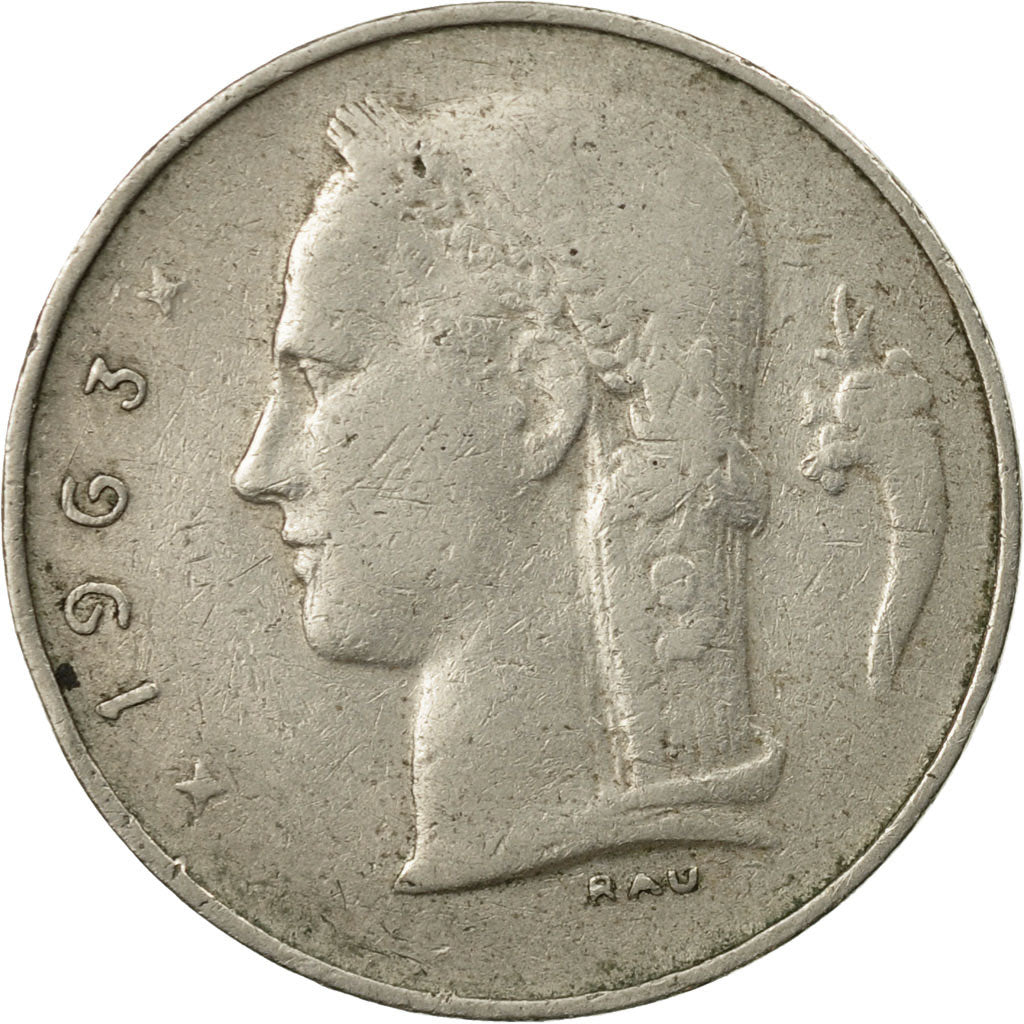 Coin, Belgium, Franc, 1963, Brussels, VF(30-35), Copper-nickel, KM:142.1