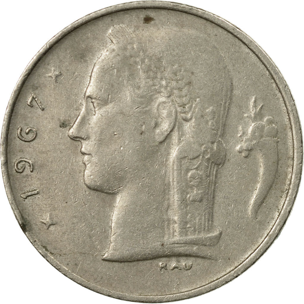 Moneta, Belgio, Franc, 1967, Brussels, MB, Rame-nichel, KM:143.1