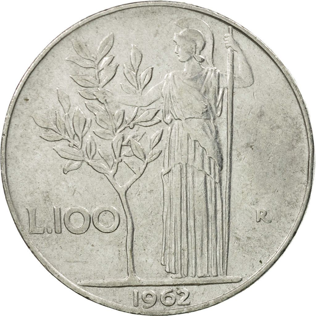 Moneda, Italia, 100 Lire, 1962, Rome, BC+, Acero inoxidable, KM:96.1
