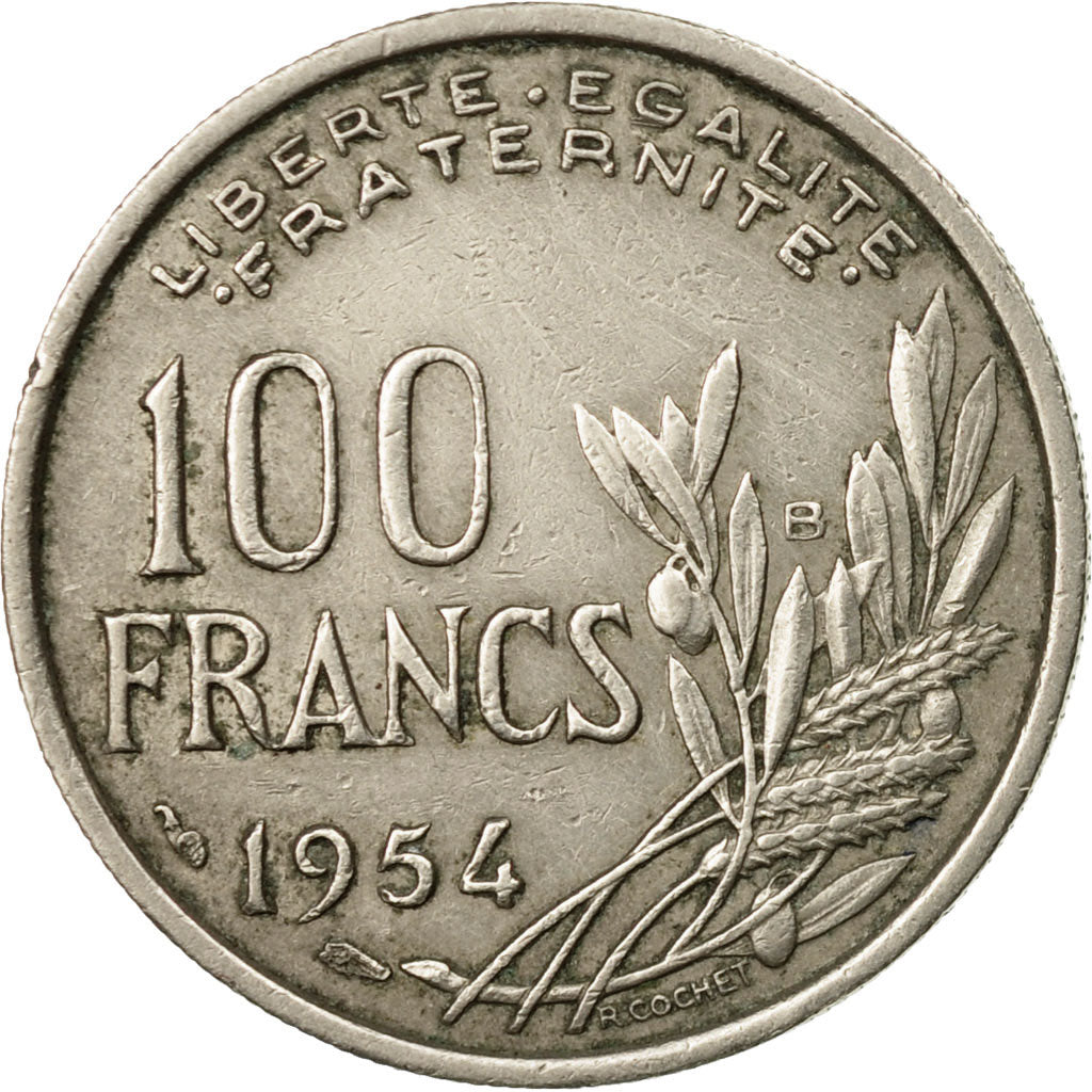 Monnaie, France, Cochet, 100 Francs, 1954, Beaumont - Le Roger, TB+