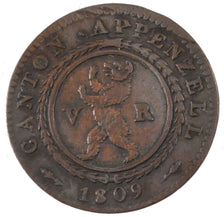 Switzerland, 1/2 Batzen, 1809, KM #5, AU(50-53), Billon, 1.94