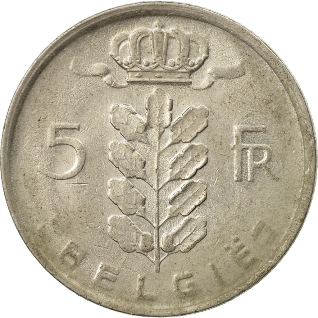 Münze, Belgien, 5 Francs, 5 Frank, 1978, Brussels, S+, Copper-nickel, KM:135.1