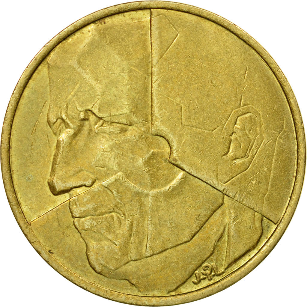 Munten, België, 5 Francs, 5 Frank, 1986, Brussels, ZF+, Brass Or