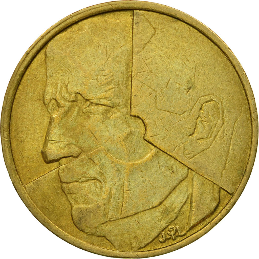 Munten, België, 5 Francs, 5 Frank, 1986, Brussels, FR+, Brass Or