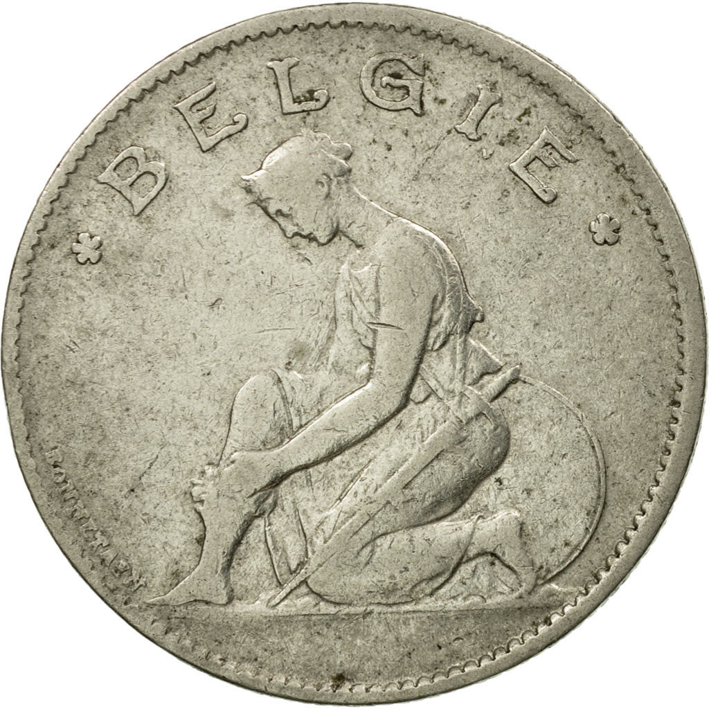 Moneta, Belgio, Franc, 1923, Brussels, MB+, Nichel, KM:90