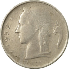 Coin, Belgium, Franc, 1952, Brussels, EF(40-45), Copper-nickel, KM:143.1