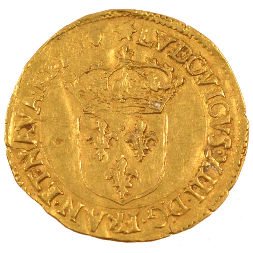 FRANCE, Écu d'or, ECU D'or, 1640, Aix, KM #41.20, VF(30-35), Gold, Gadoury #55, 