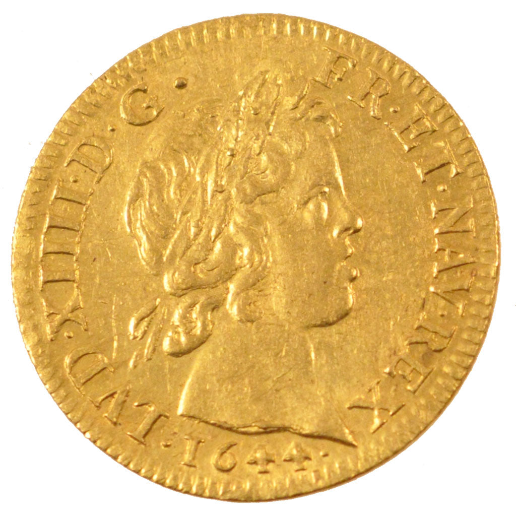 Francia, Louis XIV, Louis d'or à la mèche courte, Louis d'Or, 1644, Paris,...