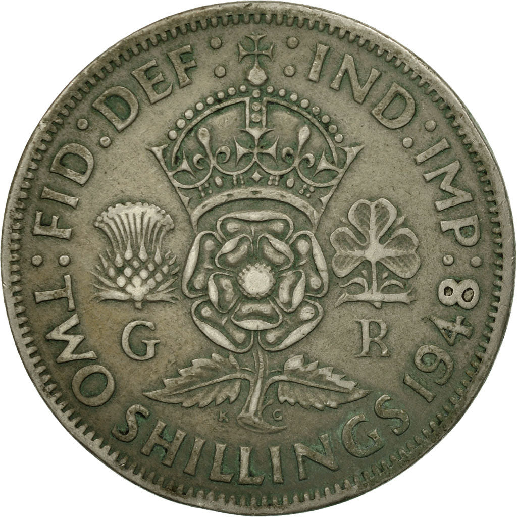 Coin, Great Britain, George VI, Florin, Two Shillings, 1948, VF(30-35)