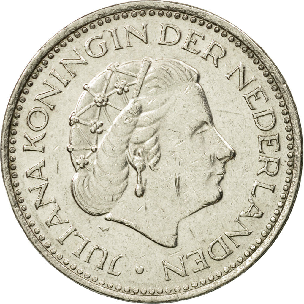 Coin, Netherlands, Juliana, Gulden, 1976, AU(50-53), Nickel, KM:184a