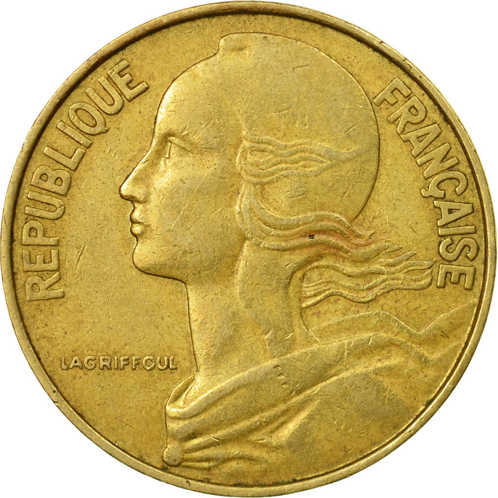 Moneta, Francja, Marianne, 20 Centimes, 1972, Paris, AU(50-53), Aluminium-Brąz