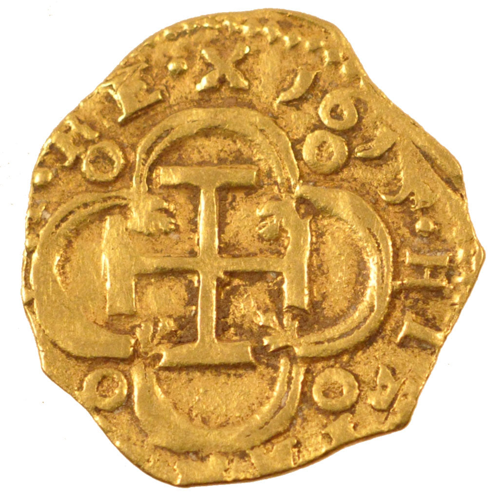 Spain, 2 Escudos, 1615, Sevilla, AU(50-53), Gold, 6.63