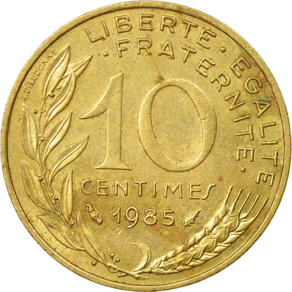 Munten, Frankrijk, Marianne, 10 Centimes, 1985, Paris, ZF, Aluminum-Bronze