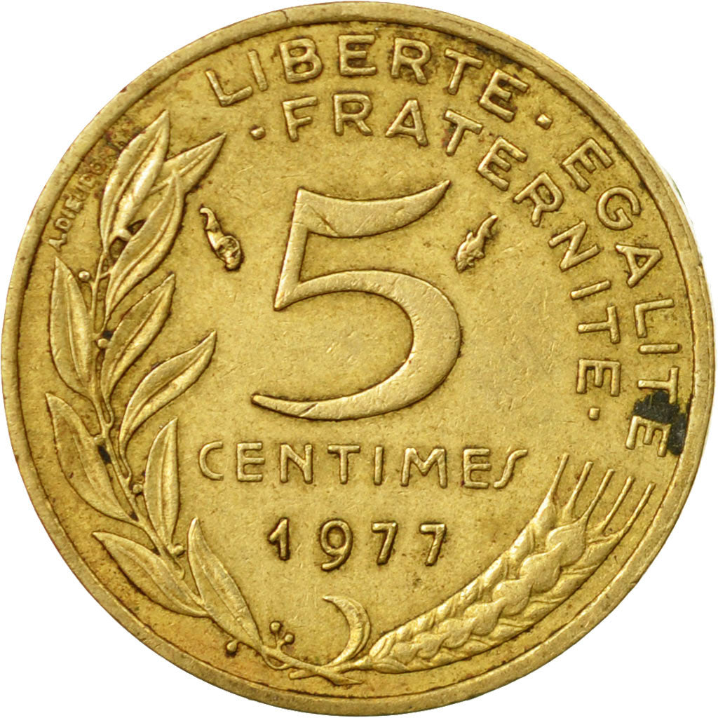 Monnaie, France, Marianne, 5 Centimes, 1977, Paris, TTB, Aluminum-Bronze