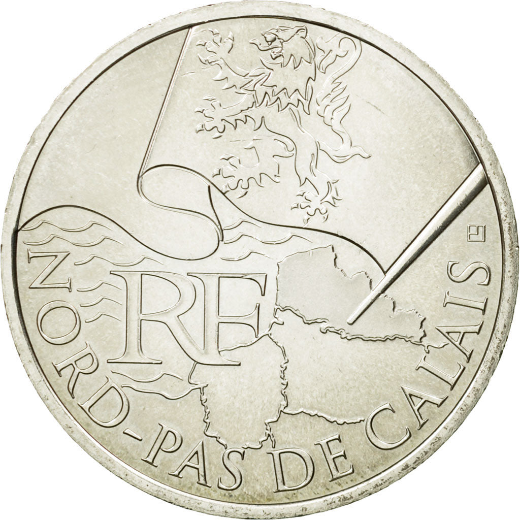 France, 10 Euro, Nord-Pas de Calais, 2010, SPL, Argent, KM:1664