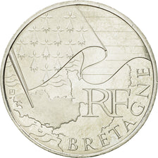 France, 10 Euro, Bretagne, 2010, MS(63), Silver, KM:1648