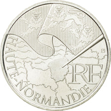 France, 10 Euro, Haute Normandie, 2010, MS(63), Silver, KM:1656
