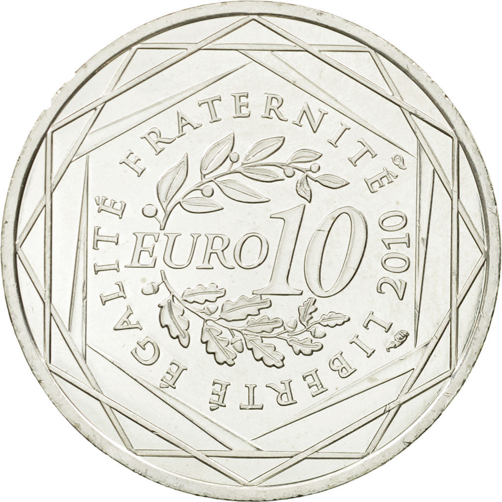 France, 10 Euro, Lorraine, 2010, MS(63), Silver, KM:1661