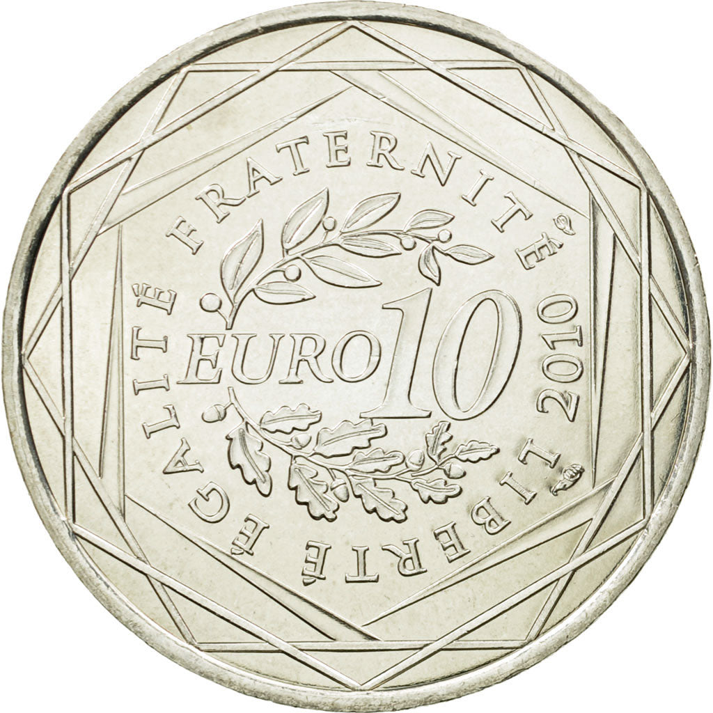 France, 10 Euro, Alsace, 2010, MS(63), Silver, KM:1652
