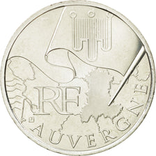 France, 10 Euro, Auvergne, 2010, MS(63), Silver, KM:1646