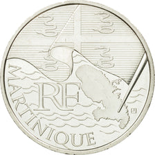 France, 10 Euro, Martinique, 2010, MS(63), Silver, KM:1662
