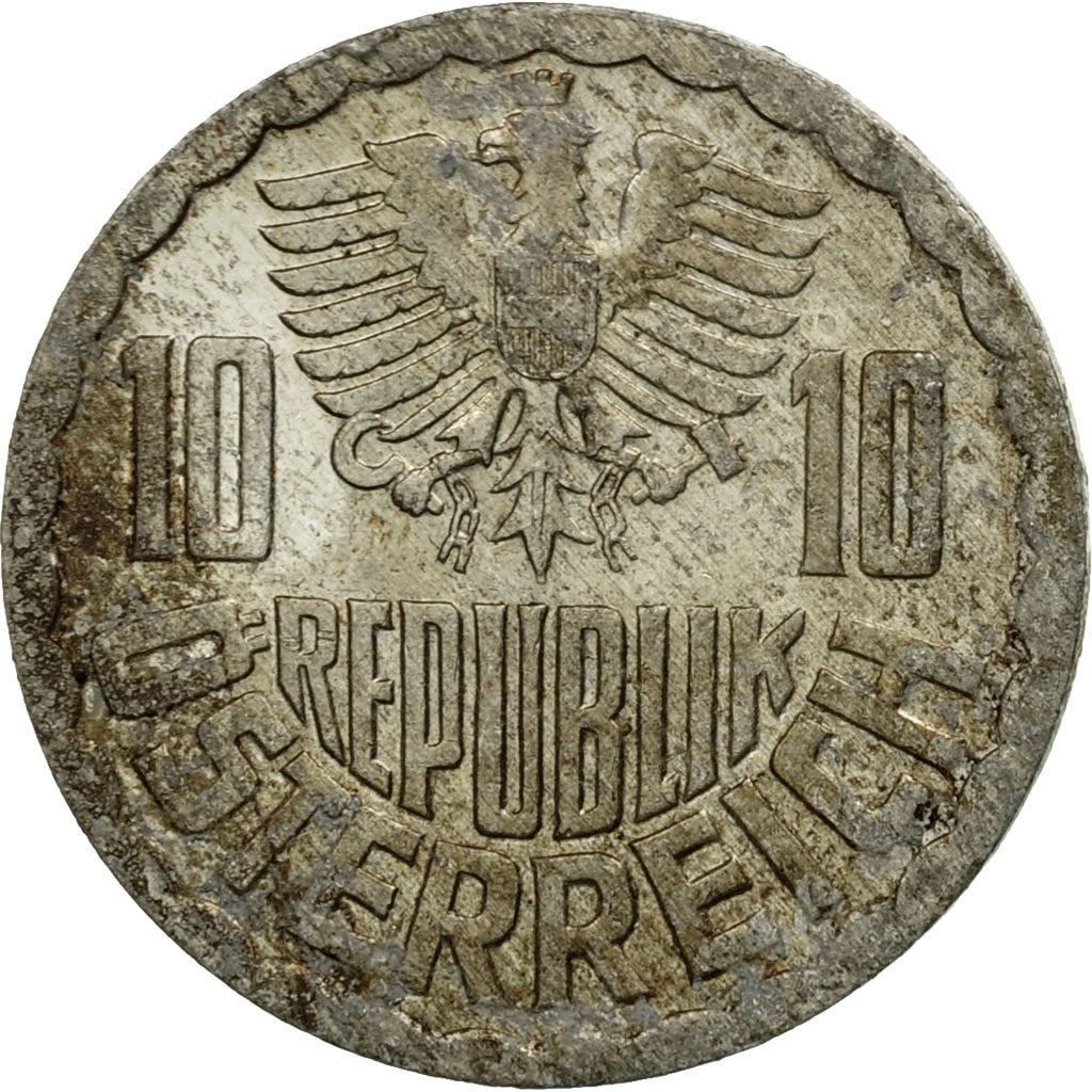 Coin, Austria, 10 Groschen, 1981, Vienna, VF(30-35), Aluminum, KM:2878