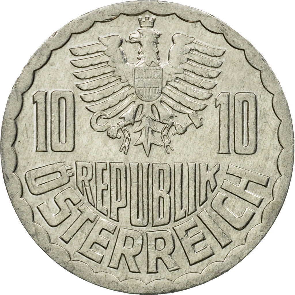 Münze, Österreich, 10 Groschen, 1989, Vienna, SS, Aluminium, KM:2878