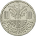 Münze, Österreich, 10 Groschen, 1989, Vienna, SS, Aluminium, KM:2878
