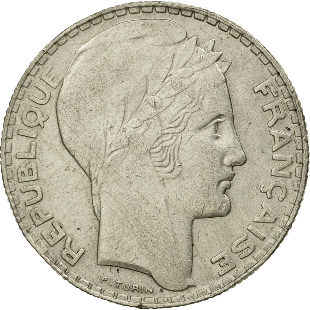Coin, France, Turin, 10 Francs, 1938, Paris, EF(40-45), Silver, KM:878