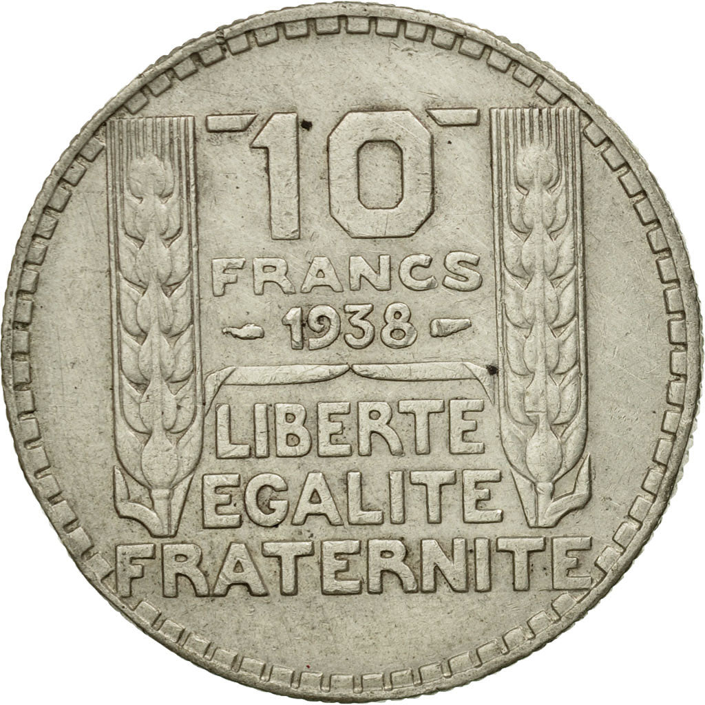 Coin, France, Turin, 10 Francs, 1938, Paris, EF(40-45), Silver, KM:878