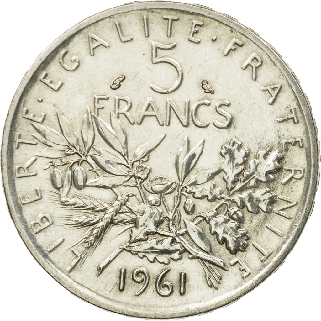 Coin, France, Semeuse, 5 Francs, 1961, Paris, EF(40-45), Silver, KM:926