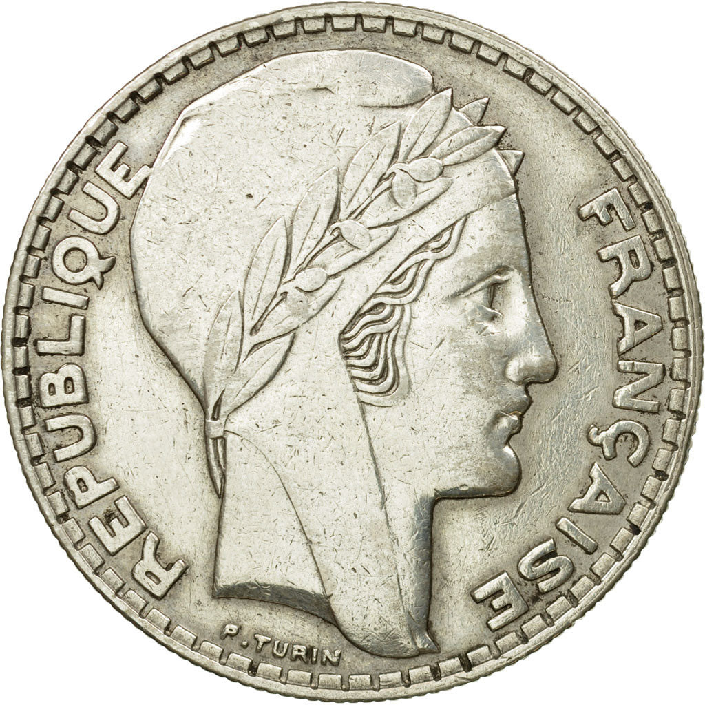 Moneta, Francia, Turin, 20 Francs, 1933, Paris, BB, Argento, KM:879, Gadoury:852